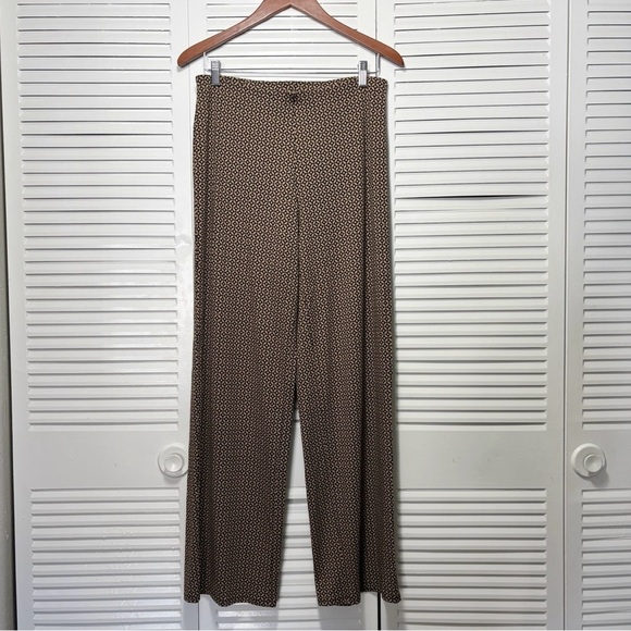 J. Jill Pants Womens Black/Brown Geometric Print Straight Leg Slinky Size S - Picture 1 of 7